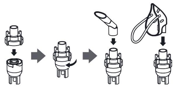 How to use Ulaizer™ - podsoedineniye zagubnika k nebulaizeru 2etap